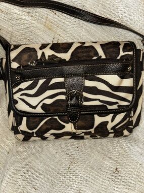 Y2K Zebra Print Crossbody Wallet Bag | Mini Purse